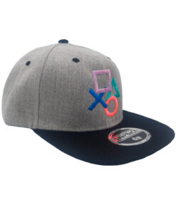 GORRA SNAPBACK PLAYSTATION ICONOS GRIS