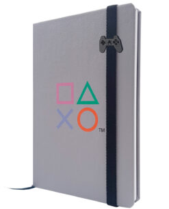 LIBRETA PLAYSTATION ICONOS GRIS
