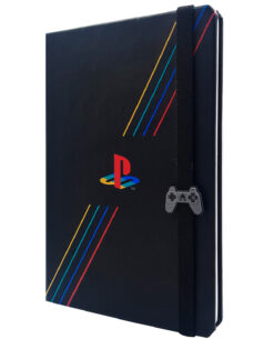 LIBRETA PLAYSTATION LOGO RETRO NEGRA