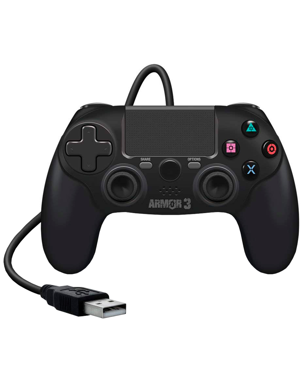 CONTROL PLAYSTATION 4 ALAMBRICO ARMOR3 NEGRO