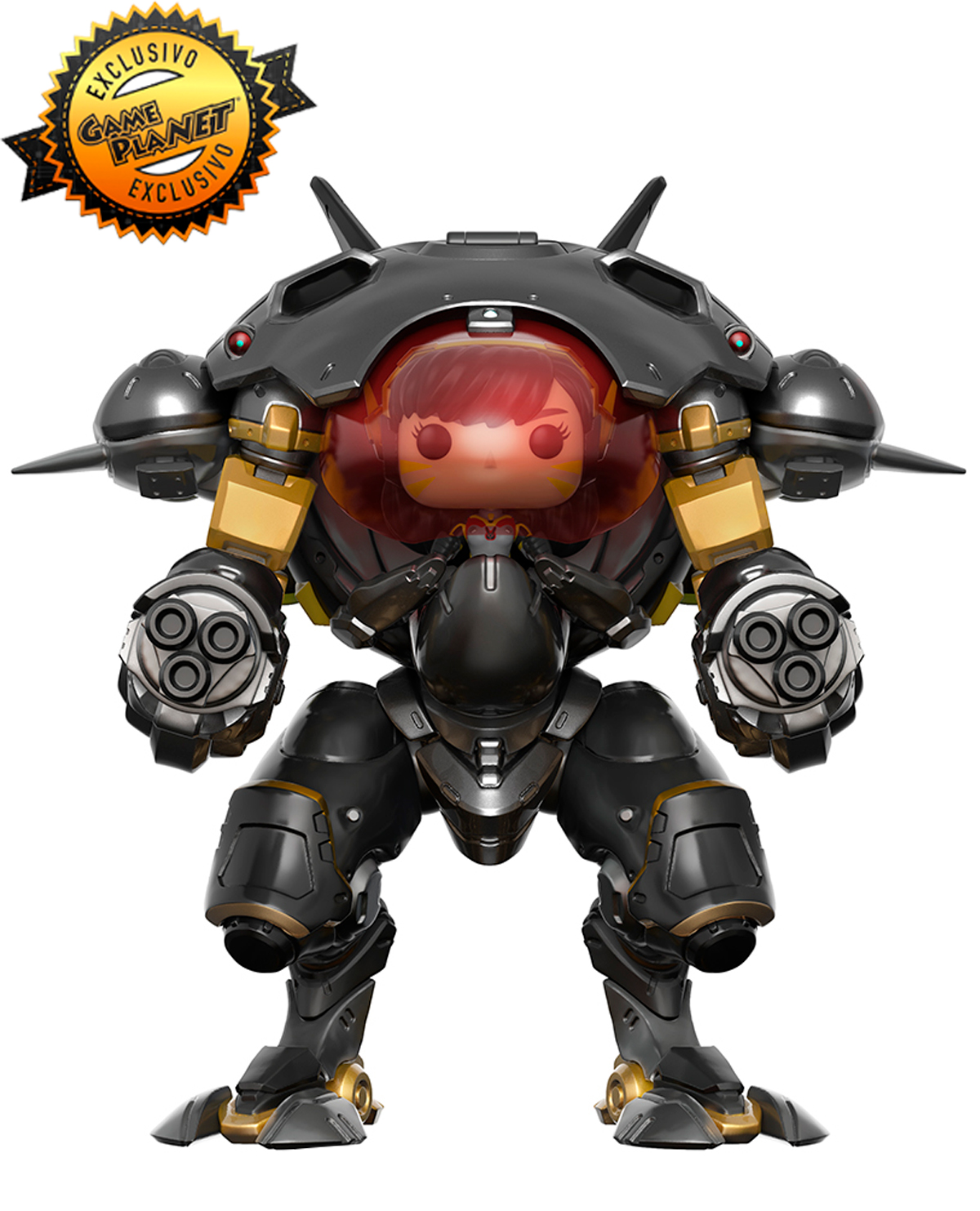 FIGURA POP OVERWATCH D.VA WITH MEKA CARBONFIBER EXCLUSIVO GAMEPLANET - Image 3
