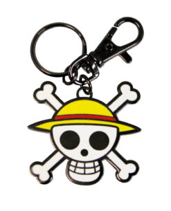 LLAVERO METALICO ONE PIECE SOMBREROS DE PAJA COLOR