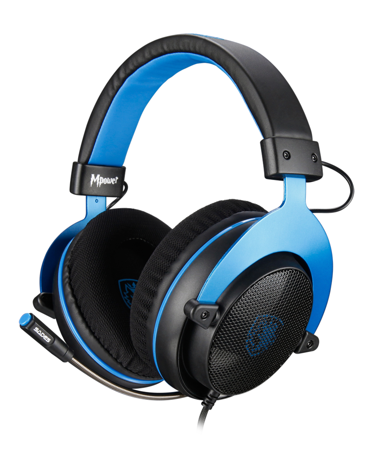 HEADSET PC SADES M POWER NEGRO Y AZUL