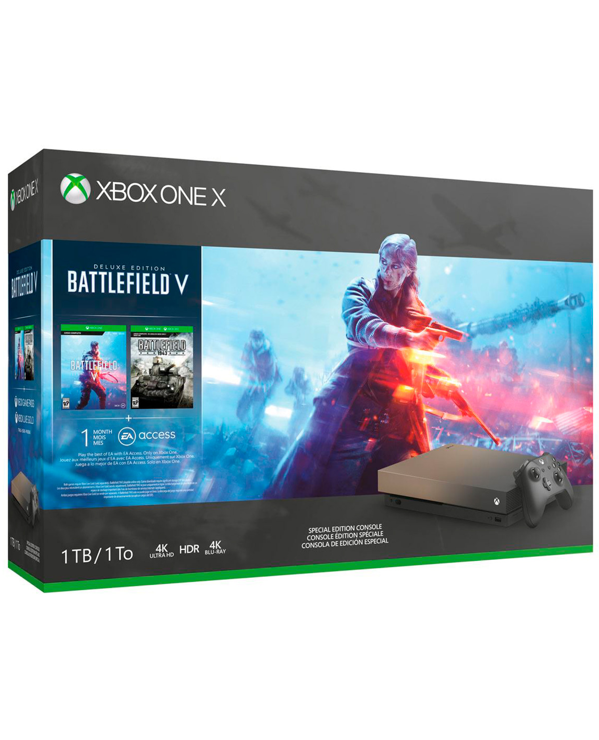 CONSOLA XBOX ONE X 1TB BATTLEFIELD V EDICION LIMITADA