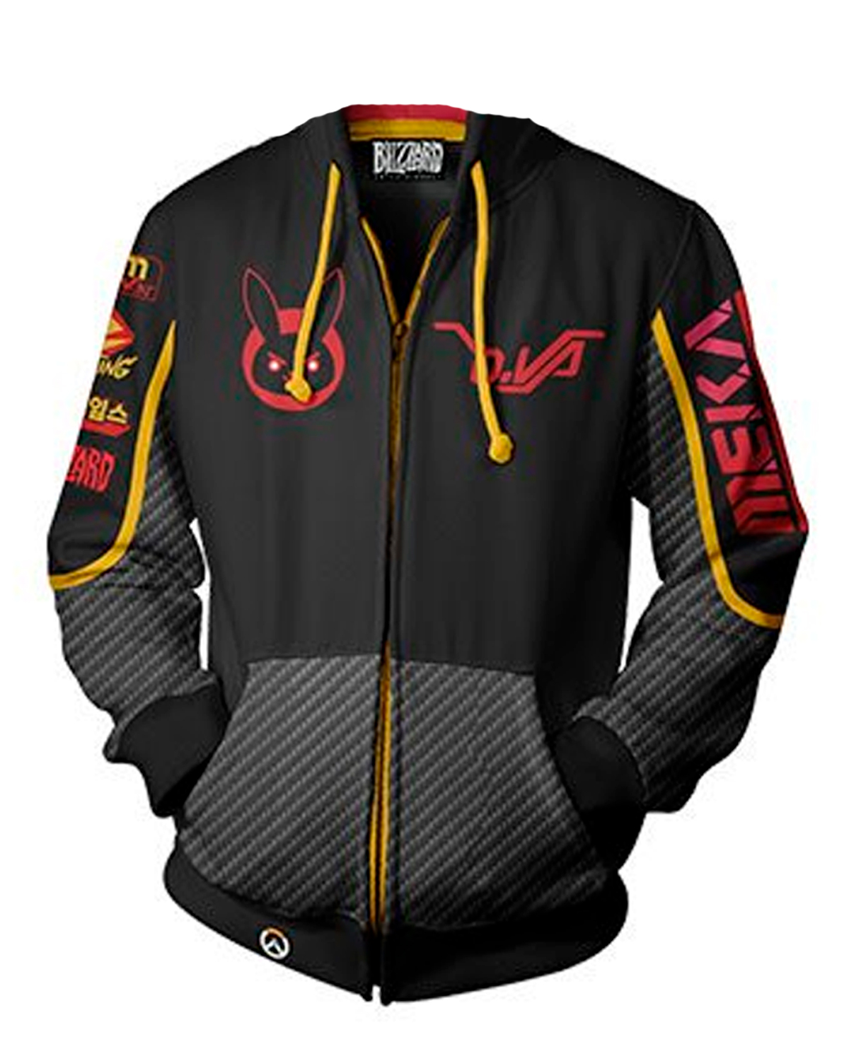 SUDADERA OVERWATCH D VA CARBON FIBER NEGRA 2XGRANDE