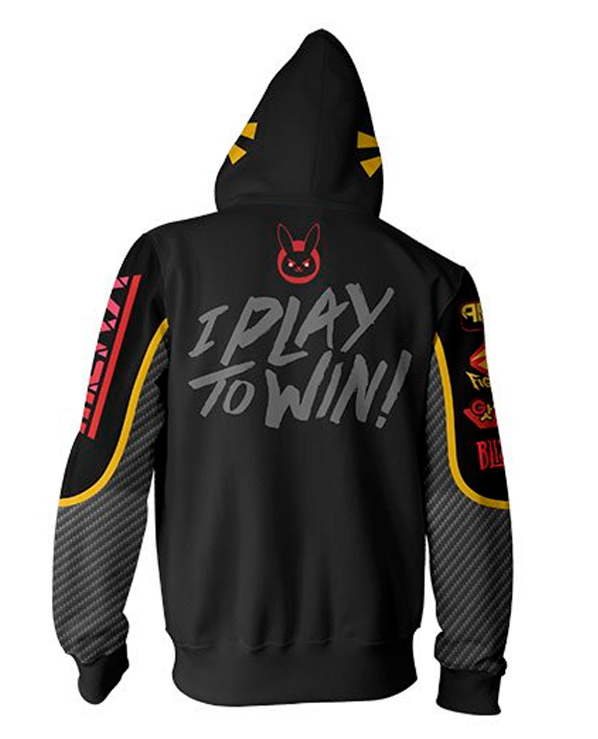 SUDADERA OVERWATCH D VA CARBON FIBER NEGRA CHICA - Image 2