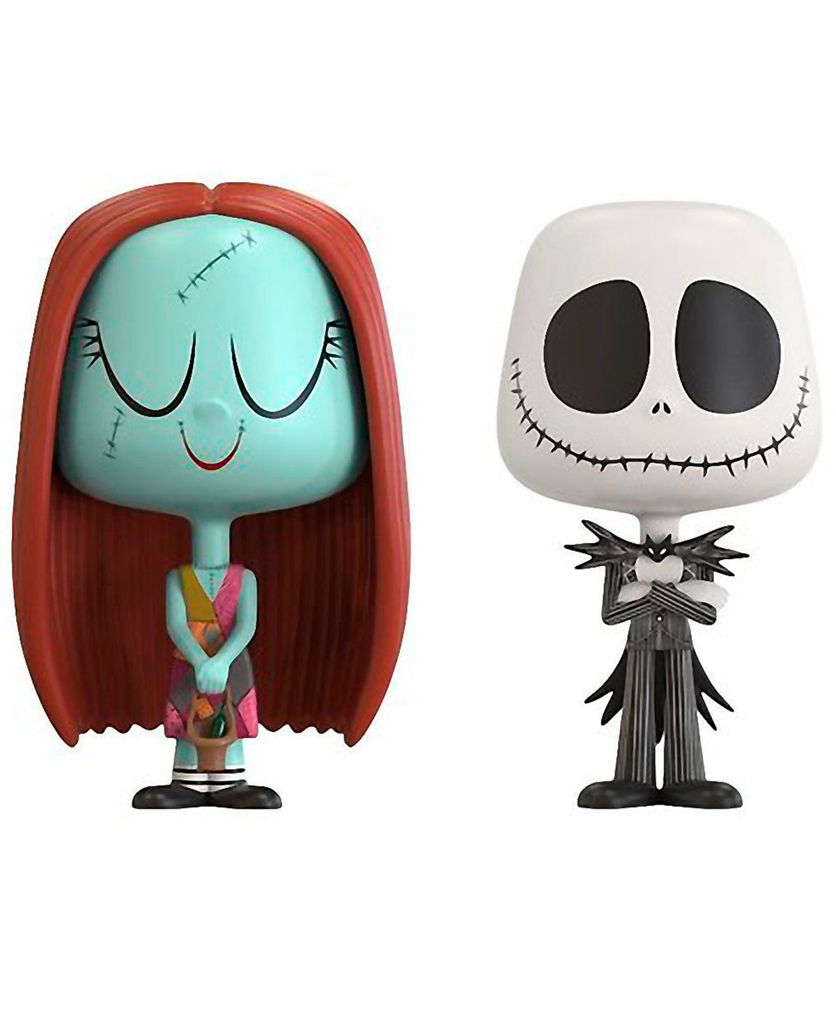 CONJUNTO DE FIGURAS VYNL THE NIGHTMARE BEFORE CHRISTMAS SALLY AND JACK SKELLINGTON