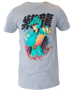 PLAYERA SAINT SEIYA SHIRYU DE DRAGON GRIS CHICA