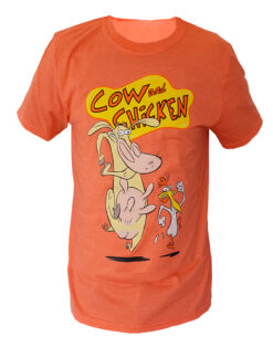 PLAYERA VACA Y EL POLLITO NARANJA GRANDE