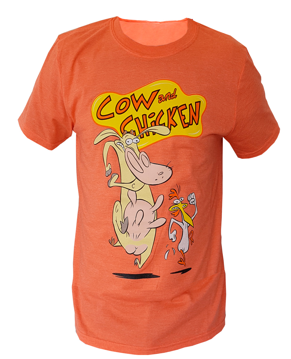 PLAYERA VACA Y EL POLLITO NARANJA GRANDE