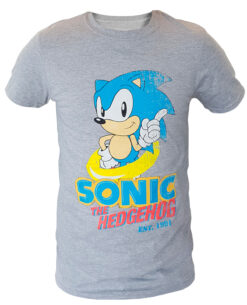 PLAYERA SONIC THE HEDGEHOG GRIS CHICA