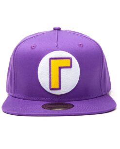 GORRA SNAPBACK SUPER MARIO WALUIGI LOGO MORADA
