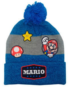 GORRO BEANIE SUPER MARIO PARCHES AZUL