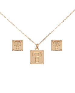 SET DE COLLAR Y ARETES SUPER MARIO QUESTION BLOCK