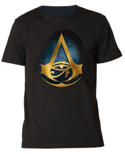 PLAYERA ASSASSINS CREED ORIGINS LOGO NEGRA CHICA