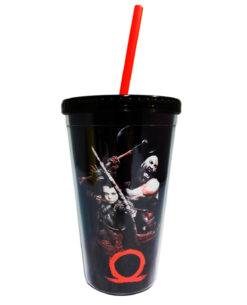 VASO DE PLASTICO CON POPOTE GOD OF WAR CARNIVAL