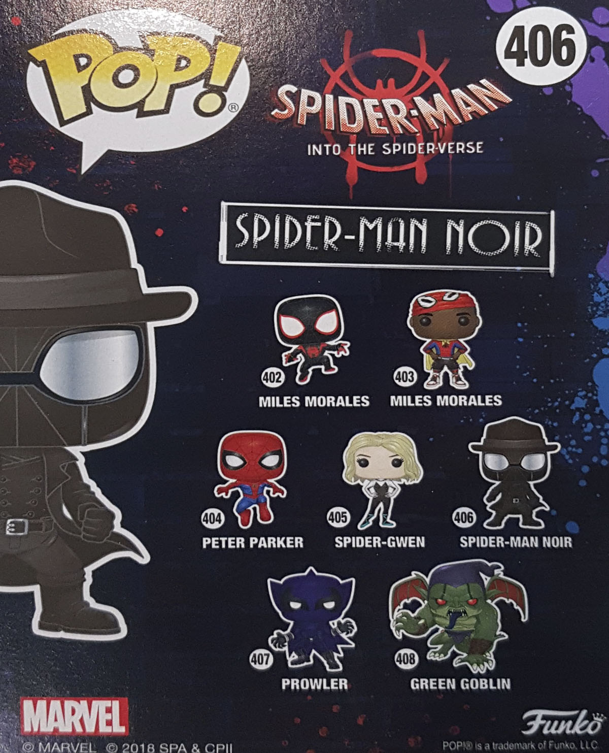 FIGURA POP SPIDER MAN INTO THE SPIDERVERSE SPIDERMAN NOIR - Image 3