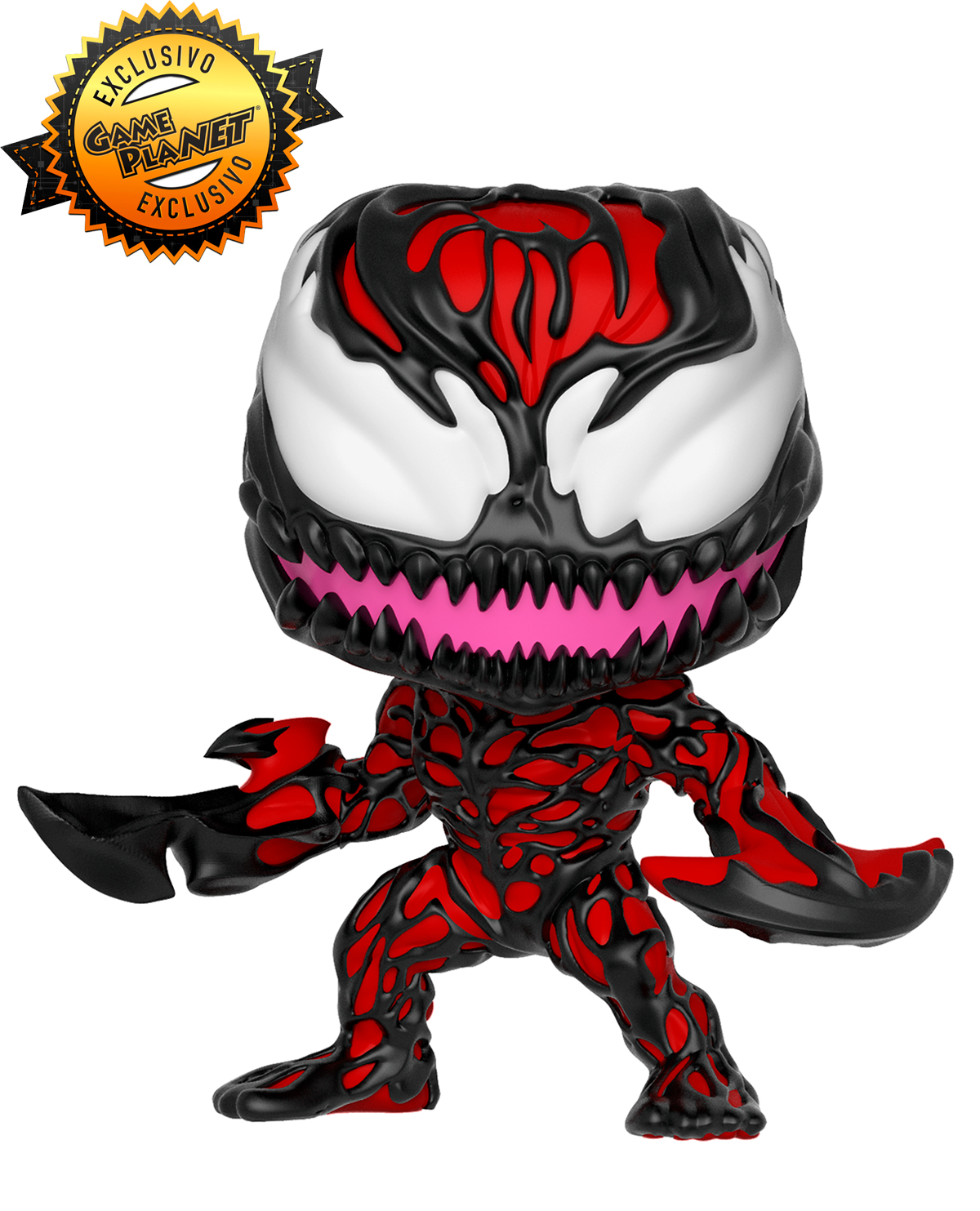 FIGURA POP VENOM CARNAGE AXE HANDS EXCLUSIVO GAMEPLANET