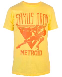 PLAYERA METROID SAMUS ARAN NARANJA GRANDE