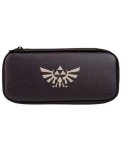 ESTUCHE NINTENDO SWITCH THE LEGEND OF ZELDA EMBLEMA HYRULE NEGRO