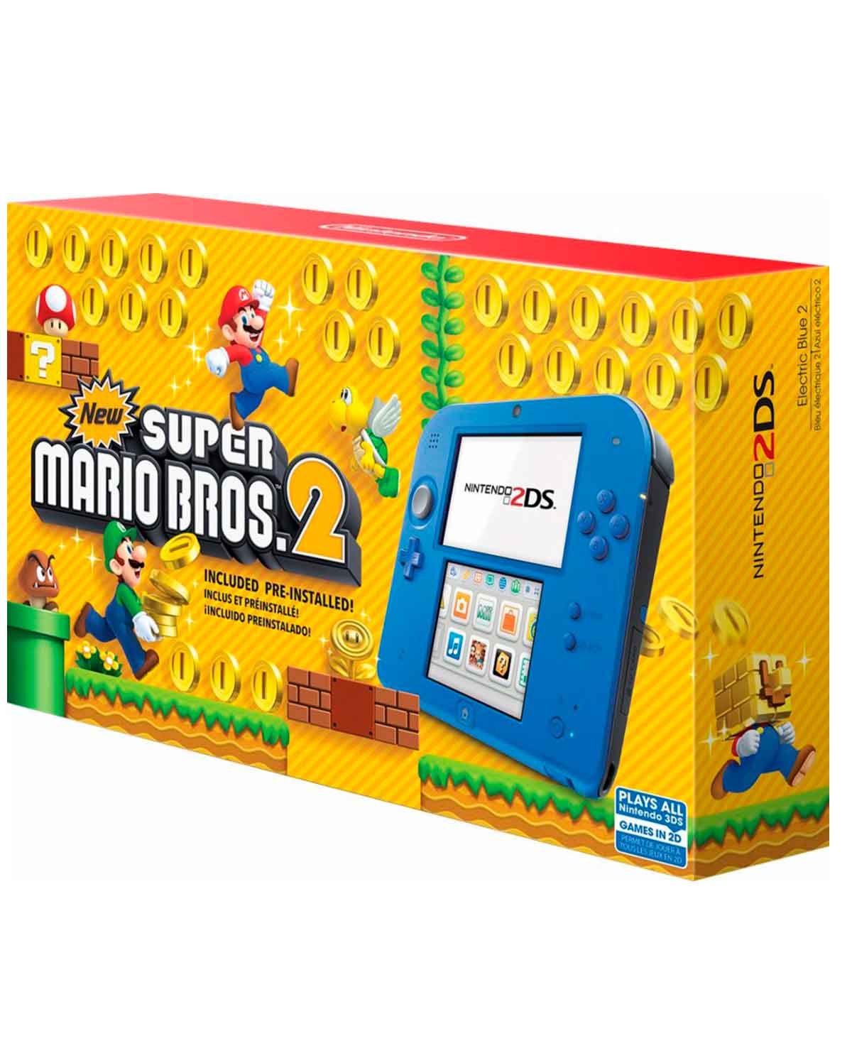 CONSOLA NINTENDO 2DS AZUL CON NEW SUPER MARIO BROS 2