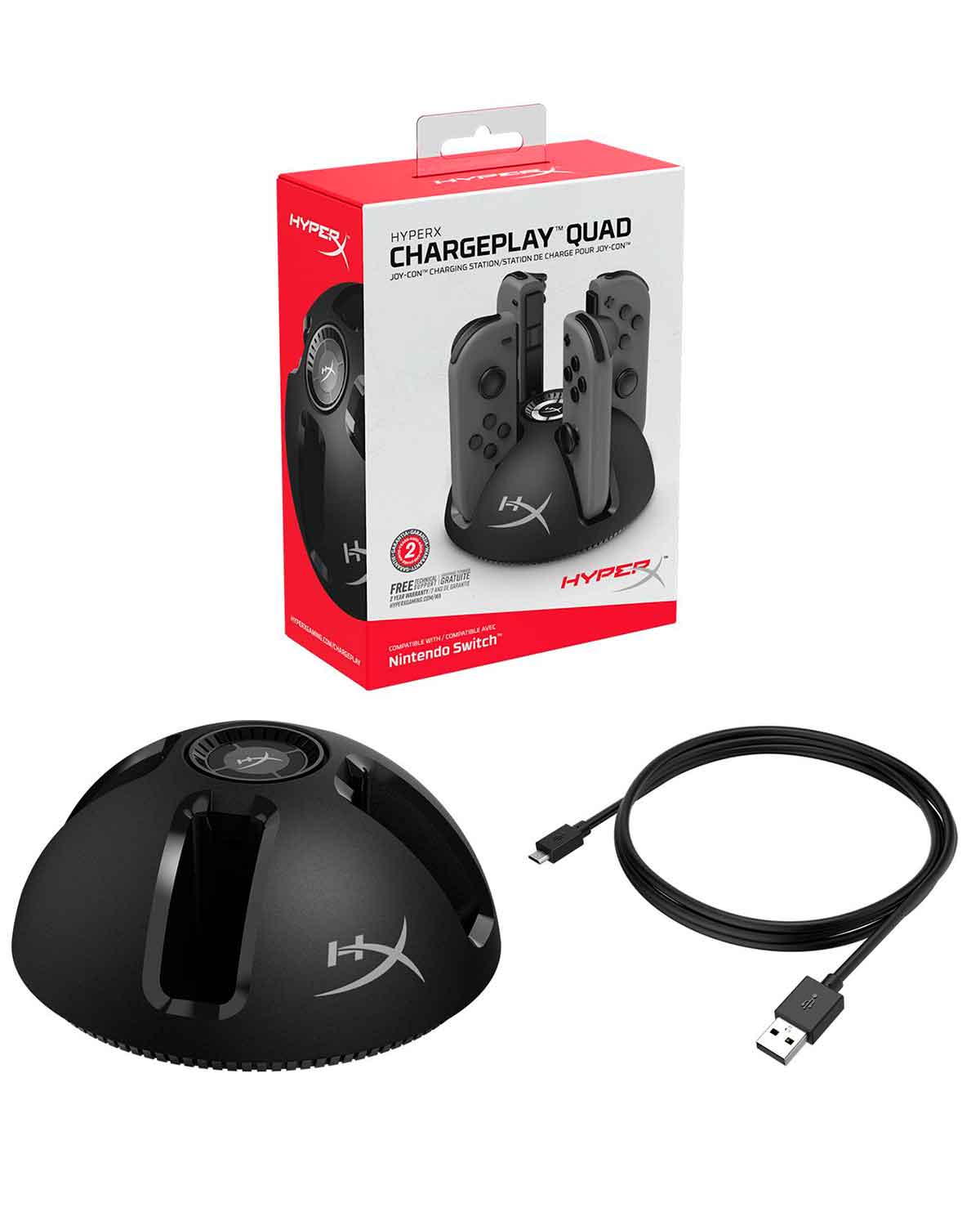 CARGADOR PARA 4 CONTROLES JOY CON HYPERX CHARGEPLAY QUAD - Image 2