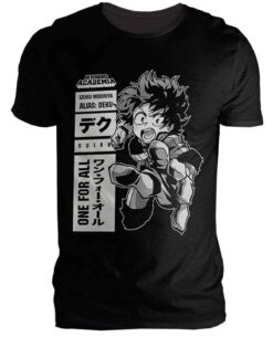 PLAYERA MY HERO ACADEMIA DEKU NEGRA EXTRA GRANDE