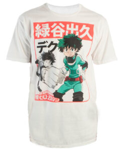PLAYERA MY HERO ACADEMIA DEKU BLANCA EXTRA GRANDE