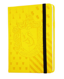 LIBRETA PASTA DURA HARRY POTTER HUFFLEPUFF CREST AZUL