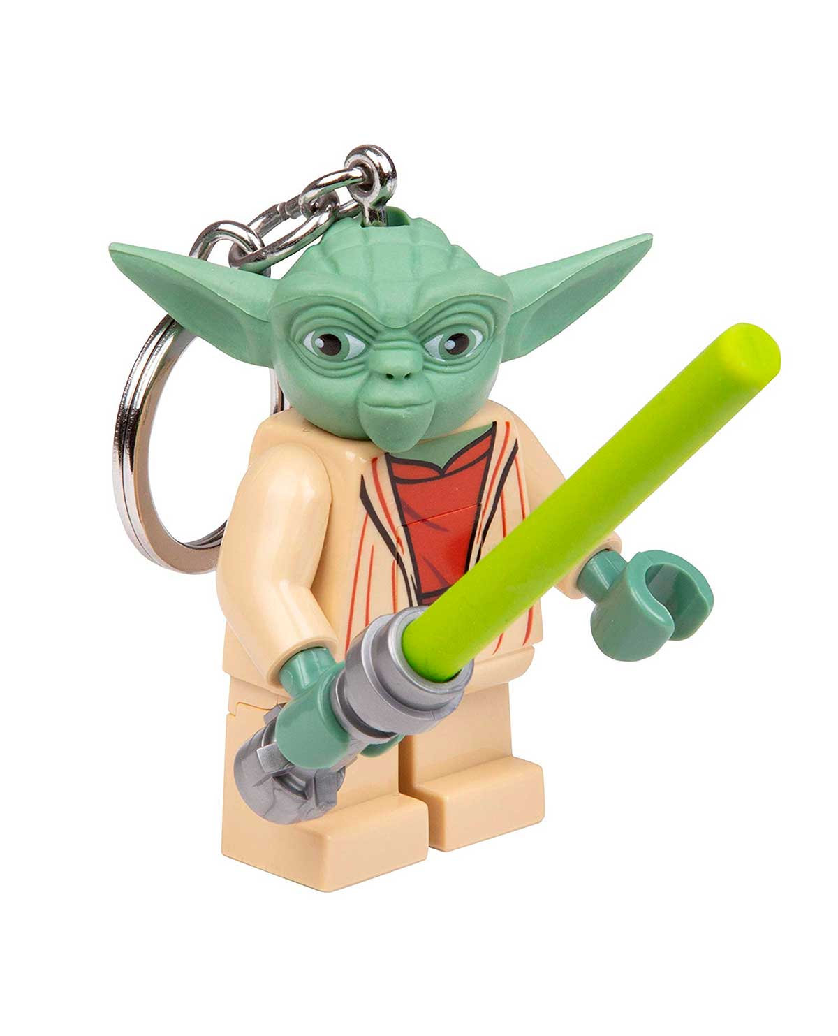 LLAVERO CON LUZ LED LEGO STAR WARS YODA CON SABLE