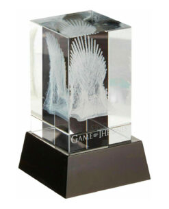 FIGURA DE CRISTAL 3D GAME OF THRONES IRON THRONE CON LUZ