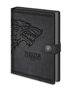 LIBRETA PREMIUM GAME OF THRONES CASA STARK NEGRA