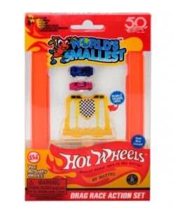 SET DE FIGURAS WORLDS SMALLEST HOT WHEELS DRAG RACE ACTION