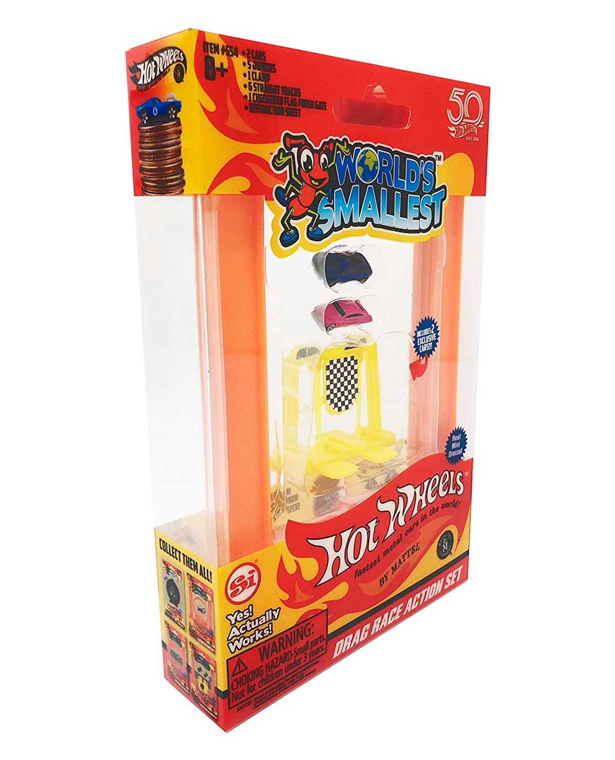 SET DE FIGURAS WORLDS SMALLEST HOT WHEELS DRAG RACE ACTION - Image 2