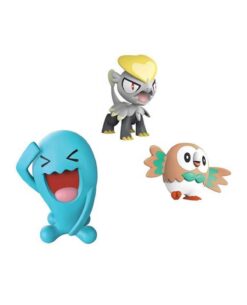 SET FIGURAS DE BATALLA POKEMON ROWLET WOBBUFFET Y JAGMO O
