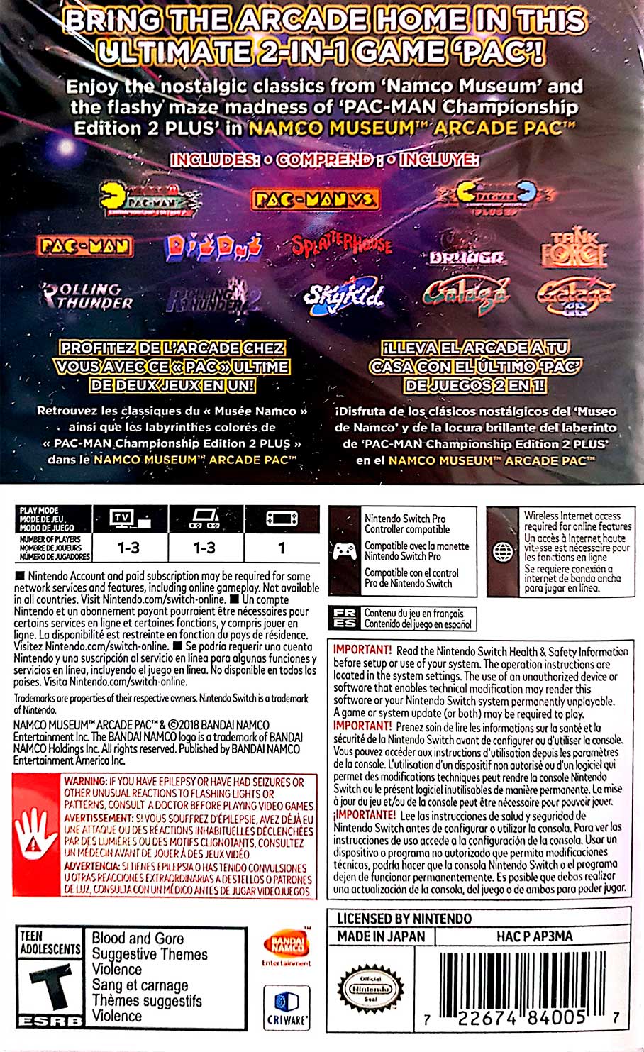 NAMCO MUSEUM ARCADE PAC - Image 2