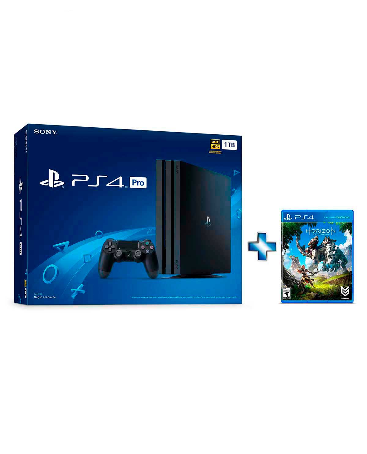 CONSOLA PLAYSTATION 4 PRO NEGRO 1TB CON HORIZON ZERO DAWN