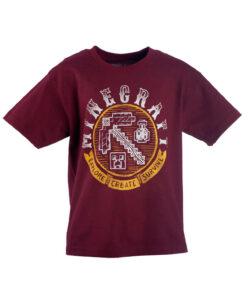 PLAYERA JUVENIL MINECRAFT EXPLORE CREATE SURVIVE ROJA MEDIANA