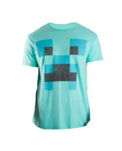 PLAYERA MINECRAFT CREEPER AZUL CHICA