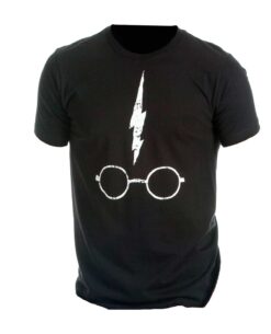 PLAYERA HARRY POTTER GLASSES AND SCAR NEGRA MEDIANA
