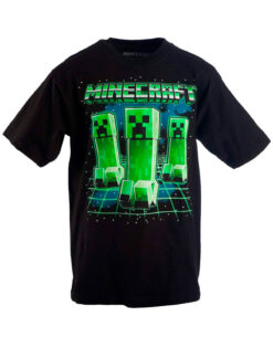 PLAYERA MINECRAFT CREEPERS NEGRA GRANDE