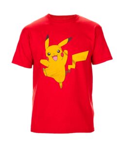 PLAYERA POKEMON PIKACHU BASIC ROJA GRANDE