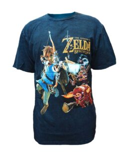 PLAYERA THE LEGEND OF ZELDA LINK AND MONSTERS AZUL MEDIANA
