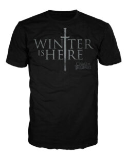 PLAYERA GAME OF THRONES WINTER IS HERE NEGRA EXTRA GRANDE