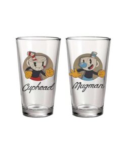 CONJUNTO DE VASOS DE VIDRIO CUPHEAD