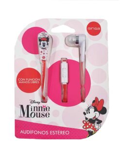 AUDIFONOS EARBUDS DISNEY MINNIE MOUSE ROJOS
