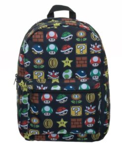 MOCHILA SUBLIMADA SUPER MARIO ITEMS