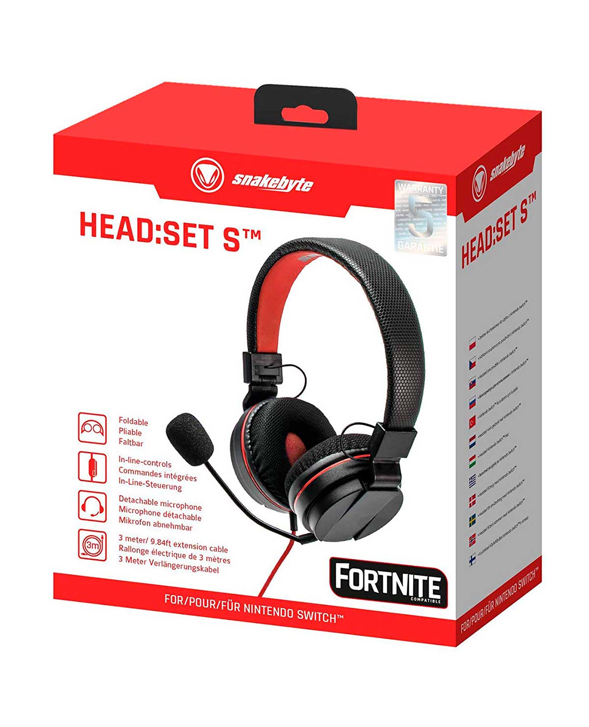 HEADSET NINTENDO SWITCH ALAMBRICO SNAKEBYTE S NEGRO - Image 2
