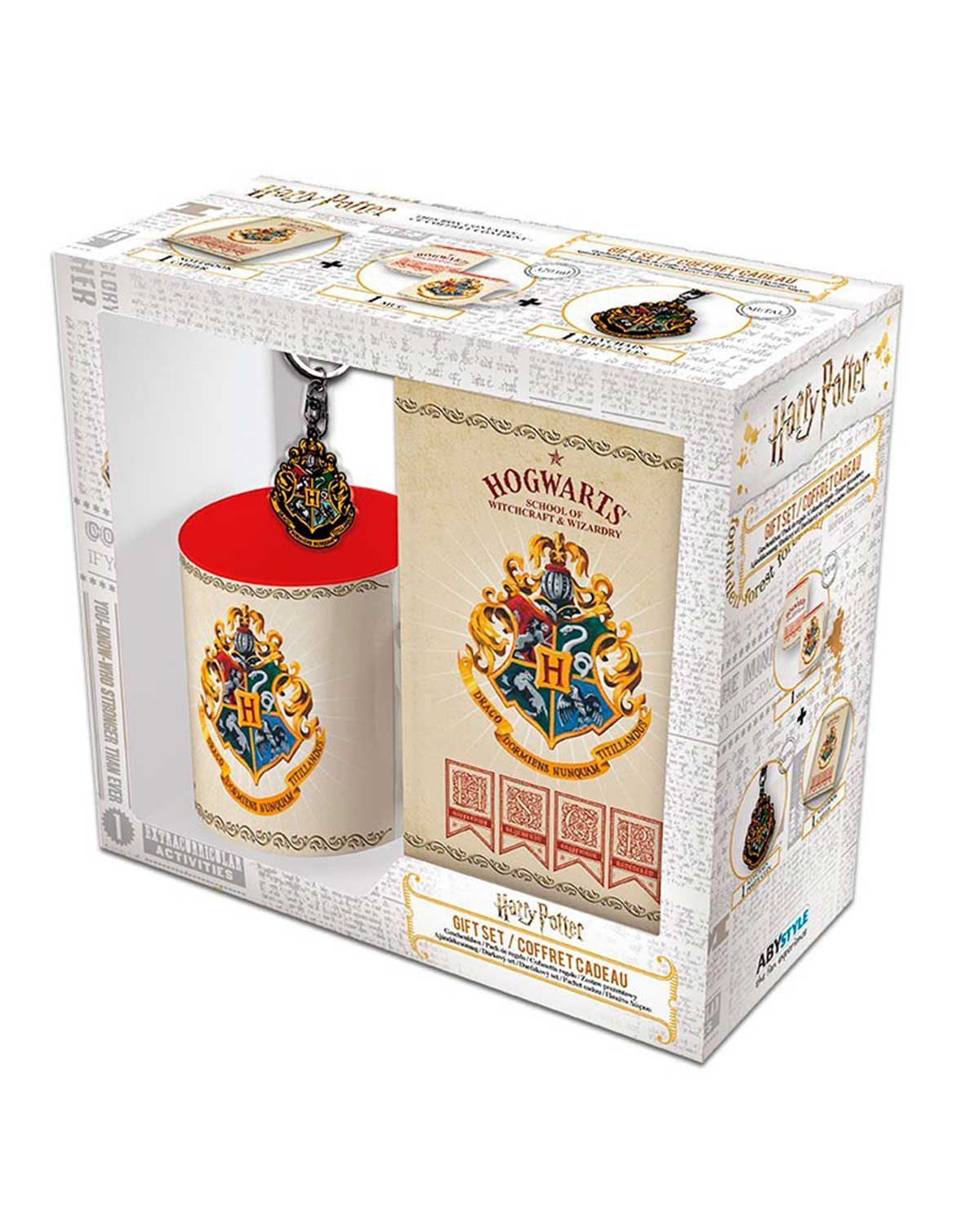 SET DE TAZA MINI LIBRETA Y LLAVERO HARRY POTTER