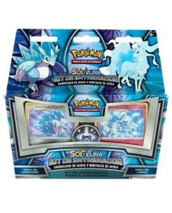 CAJA POKEMON TRADING CARD GAME SOL Y LUNA ALOLAN SANDSLASH Y NINTALES ENTRENADOR KIT ESP